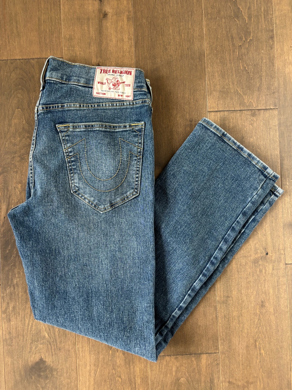 True Religion Men’s Indigo Straight-Leg Jeans